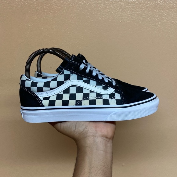 Vans Old Skool Checkerboard “Black Cream White” - Picture 1 of 14